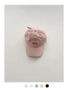 1 件装软冠简约休闲棒球帽，时尚平边按扣太阳帽，轻便男女通用春夏百搭字母刺绣棒球帽 - 字母棒球帽 - 查看 9