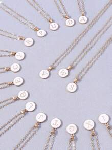 Fashionable A-Z 26 Letter Necklace, Exquisite Initial Name Clavicle Chain Necklace, Women's Fashion Jewelry Collar Gift, Great For Mother's Day