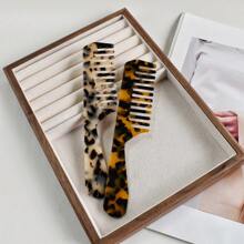 1 Stück Mehrfarbig Breitzahn Haarbürste aus Acetatplastik mit Griff, 18 cm tragbarer Haarstyling-Kamm, geeignet für verschiedene Anwendungen, niedliches Pflege-Werkzeug-Geschenk, Lässig