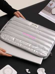 1pc Personalized Fashion Lightweight Handbag Inner Liner, Custom Embroidered Laptop/Tablet Sleeve Compatible With IPad, 13/14 Inch Notebook, Highly Attractive Portable Computer Bag, Suitable For Daily Carry And Gifting Compatible With Macbook