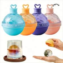 4 Pieces Of Spherical Ice Molds (Multicolored Random), Whiskey Ice Molds, Candy-Colored Ice Ball Making Molds, Round Silicone Ice Cube Molds, 2.5-Inch Ball Ice Molds, Suitable For Whiskey, Coffee, Cocktails, Are Wonderful Gifts For Mother's Day, Easter, And Other Holidays.