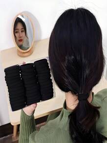 200 Peças Elástico de Cabelo de Alta Elasticidade Básico para Mulheres, Versão Coreana Preta de Elástico de Cabelo para Mulheres, Atualizado para Alta Elasticidade, Elegante, Simples, Adequado para Rabo de Cavalo Alto de Mulheres, Design de Acessório de Cabelo Colorido, Design de Estilo Multifuncional, Elástico de Cabelo Durável para Uso Diário, Fornecendo Presentes Pensativos para Namoradas e Família
