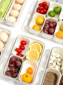 1 Stück Lebensmittel Aufbewahrungsbox mit luftdichtem Deckel, geeignet zum Aufbewahren von Süßigkeiten, Obst, Nüssen und Snacks. Hergestellt aus Materialien mit Frischhaltungsfunktion, verwendbar für Picknick am Strand, Partyeinstellung, Kühlschrankorganisation und mobilen Outdoor-Gebrauch. Einfache Lebensmittelsortierung und Erhaltung der Frische und Hygiene der Lebensmittel.