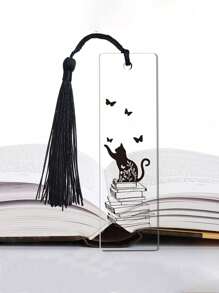 2pcLady Cat Book Marks Inspirational, Fun Bookmarks, Suitable For Students, Teachers, School Home Office Supplies, Book Lovers, Cat Lovers, Girl Friends, Sisters, Female Gifts