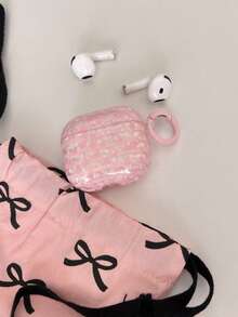 Pink Striped Star Design Soft Case Compatible With Airpods Pro 2, Wireless Bluetooth Apple 1/2 Generation, Personalized Cute Girls Shock Proof Protective Cover Compatible With Airpods Pro 3/4 Generation - Pink - View 10