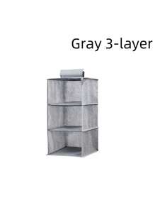 Multi-Layer Fabric Hanging Storage Bag, Non-Woven Cloth Organizer For Underwear, Socks, Accessories, Wall Mounted Wardrobe Space Saver