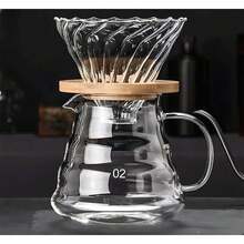 滴滤咖啡壶 - 20 盎司/600 毫升咖啡壶，带玻璃咖啡滴滤器，时尚优雅的二合一滴滤咖啡壶套装，适用于家庭或办公室，1-5 杯 - 彩色 - 查看 9