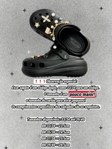 Chinelo de salto alto 100%EVA com pingente-Original Classic, Macio e Confortável