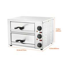 Electric Pizza Oven For Countertops, 12-Inch, 1700W, With Temp Control & 0-120 Min Timer, Even Baking Technology & Easy Clean Crumb Tray, Ideal For Both Commercial & Home Kitchens - Double Layer Triple Knob - View 10