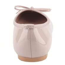 BELOVELY [PIANO-5] Women Ballet Flats Shoes Square Toe Bowknot Slip On Mary Jane Coquette Aesthetic - 米色 - 查看 5