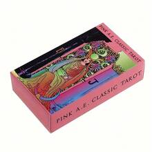 [标准塔罗牌卡组] Rider Waite 经典塔罗牌卡组，粉色版 - 卡片纸材质，标准塔罗牌套装，适合塔罗牌阅读和收藏，优质纸板材质，适合 14 岁以上人群