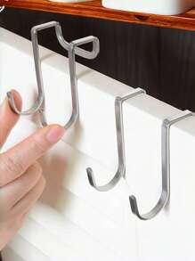 5 pezzi Gancio portaoggetti multifunzionale, senza foratura, montabile a parete, salvaspazio, impermeabile e antimuffa, facile da pulire, portatile da appendere sulla porta, con doppio gancio a S in acciaio inossidabile, adatto per camera, bagno, cucina, hotel, dormitorio universitario, scuola, aula, idea regalo per la Festa della Mamma