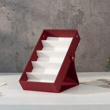 5-Compartment Luxury Oxford Cloth Standing Storage Box, Multi-Functional Large Capacity, Unisex Design! Organize Glasses, Jewelry, Hair Accessories, Watches, Keep Space Neat And Clear, Multi-Compartment Design For Better Classification, Bid Farewell To Clutter, Minimalist High-End Aesthetic Storage Solution