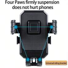 1pc 360° Rotatable Bicycle Phone Holder, Adjustable Handlebar Mount Bracket Fit For Motorcycle, Scooter, ABS Material, Secure Grip For Riding, Stylish Bicycle Design, Flexible Installation - Multicolor - View 9