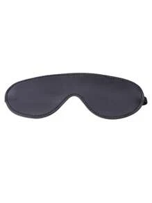 1 pieza Máscara para ojos de panda negro y rojo, máscara de ojos de PVC sexy y de bondage, máscara ajustable de fetiche, máscara de contraste de color, accesorios de restricción alternativos para parejas, disfraz de juegos de rol