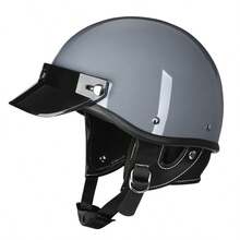 DOT 认证复古摩托车头盔，日本半盔，适用于摩托车、电动自行车，男女通用，四季皆宜 - 彩色 - 查看 8