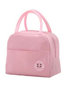 1pc Small Bear Insulated Lunch Box, Thickened Aluminum Foil Student Portable Picnic Bag, Thermal Lunch Bag