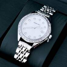 DAYAND NIGHT 2025 年新款时尚品牌女士钢带手表，小巧优雅的女士商务石英表，配有闪亮的钻石装饰，适合派对、宴会或日常佩戴，是情人节、周年纪念日或生日的完美礼物
