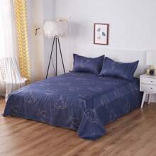 3 Pcs/Set Soft Skin-Friendly Printed Bedding Set, Modern Rectangular Fashionable Minimalist Design For Double Bed, Available In Multiple Sizes, Suitable For Bedroom Home Use All Season