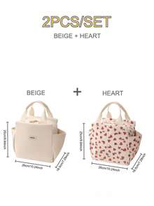 1pc 12L Lunch Bag For Women Men,Student, Corduroy Lunch Bag,Leakproof Insulated Soft Large Lunch Cooler Bag - Reusable Lunch Box For Office Work School Picnic Beach School Organizer Bags Teacher Storage Bags Classroom Bags Classroom Organizer Bags