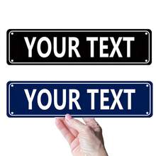 1pc Personalized Metal Street Sign, Custom Text, Wall Mountable, No Power Needed, Suitable For Indoor/Outdoor Use, Perfect For Christmas, Halloween, Easter, Thanksgiving - Signboard,Chic Design - Multicolor - View 1