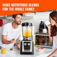 Professional Blender, Commercial Countertop Blenders, 68 Oz Glass Jar Blender Combo, Stainless Steel 3 Functions Blender, For Frozen Drinks, Shakes, Smoothies, Peree, And Crush Ice, Black - Three functions black - 查看 6
