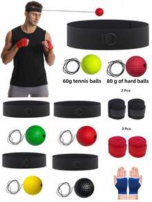 2024 New Punching Ball Set With Multiple Difficulty Levels, Head Strap Reflex Ball, Fitness Equipment For Training Speed, Accuracy, MMA, Focus, Punching Velocity, Combat Skills, Hand-Eye Coordination