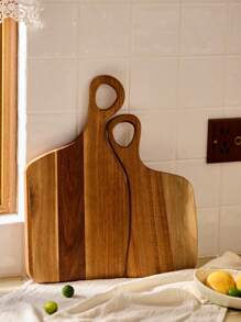 Cirelle 1 pièce, Planche à découper en bois d'acacia avec poignée, planches de service rustiques pour fromage et charcuterie, blocs de boucher de cuisine, planches à fruits lavables, usage en cuisine, produits essentiels de cuisine Rama, cadeau pour la fête des mères, jour de Thanksgiving, repas en famille, utilisation pour fête, cadeau de pendaison de crémaillère