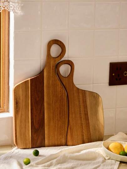 Cirelle 1pc, Acacia Wooden Cutting Boards With Handle, Rustic Cheese Charcuterie Serving Planks, Kitchen Butcher Blocks, Washable Fruit Boards, Kitchen Use, Rama Kitchen Essentials, Mother's Day Gift, Thanksgiving Day, Family Dining, Party Use, Housewarming Gift