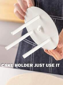 4 Peças (1 Gaxeta, 3 Canudos), Conjunto de Armação de Suporte de Camadas de Bolo, Base de Bolo Reutilizável e Haste de Pino de Bolo, Usado para Estrutura de Bolo de Camadas e Suspensão de Empilhamento de Bolo, Suporte Multiuso de Armação para Bolo