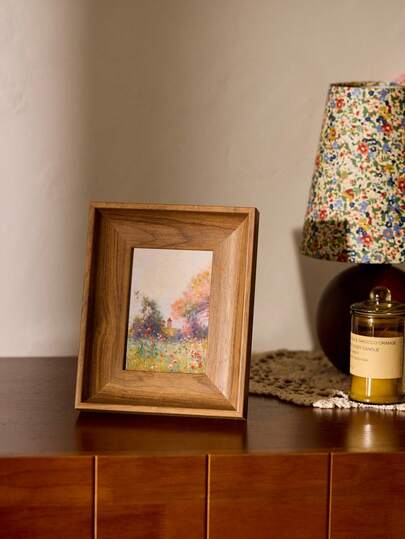 Cirelle 1pc Wooden Pattern Photo Frame Without Inner Paper Gifts Birthday Graduation, Decor, Rama Table Decor, Mother's Day Gift, Living Room Supplies, Wedding Decor, Special Gift, High-End Cafe Supplies