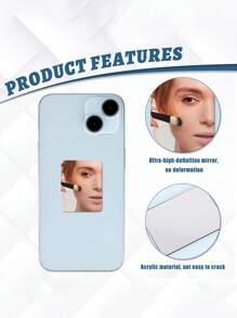 3pcs/Set DIY Mirror Stickers, Mini Oval Shaped Mirror, Acrylic Self-Adhesive Phone Back Makeup Mirror, Acrylic Material Phone Mirror Sticker,Makeup,Cheap,Room Decor,Vanity,Travel,Bedroom,Makeup Accessories,Mirror,Vanity Mirror