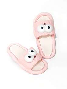 2025 New Big Eyes Cartoon Comfortable Slippers, Indoor Outdoor Non-Slip Comfortable Odor Resistant Unisex House Slippers - Pink - View 3