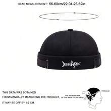 1pc Men's Solid Color Letter Print Polyester (Polyester Fiber) Beanie, Casual Personalized Newsboy Cap Suitable For Street & Daily Wear, Spring, Summer, Autumn And Winter