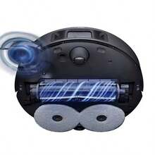 1pc Anti-Wrap Tricut Roller Brush, Suitable For Dreame X30/X40 Ultra/L20/L30/L40/L10s Ultra/S10 Plus/L10s Pro Ultra, X20 Pro/X10+/X20+ Vacuum Cleaner Parts. The Main Brush Is Made Of Precision Rubber Bristles And Anti-Wrap Spiral Design. - Quantity - View 3