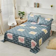 3pcs/Set Soft & Skin-Friendly Printed Bedding Set, Modern Rectangular Fashionable & Simple Style For Double Bed, Available In Multiple Sizes Suitable For Bedroom Home Use In All Seasons