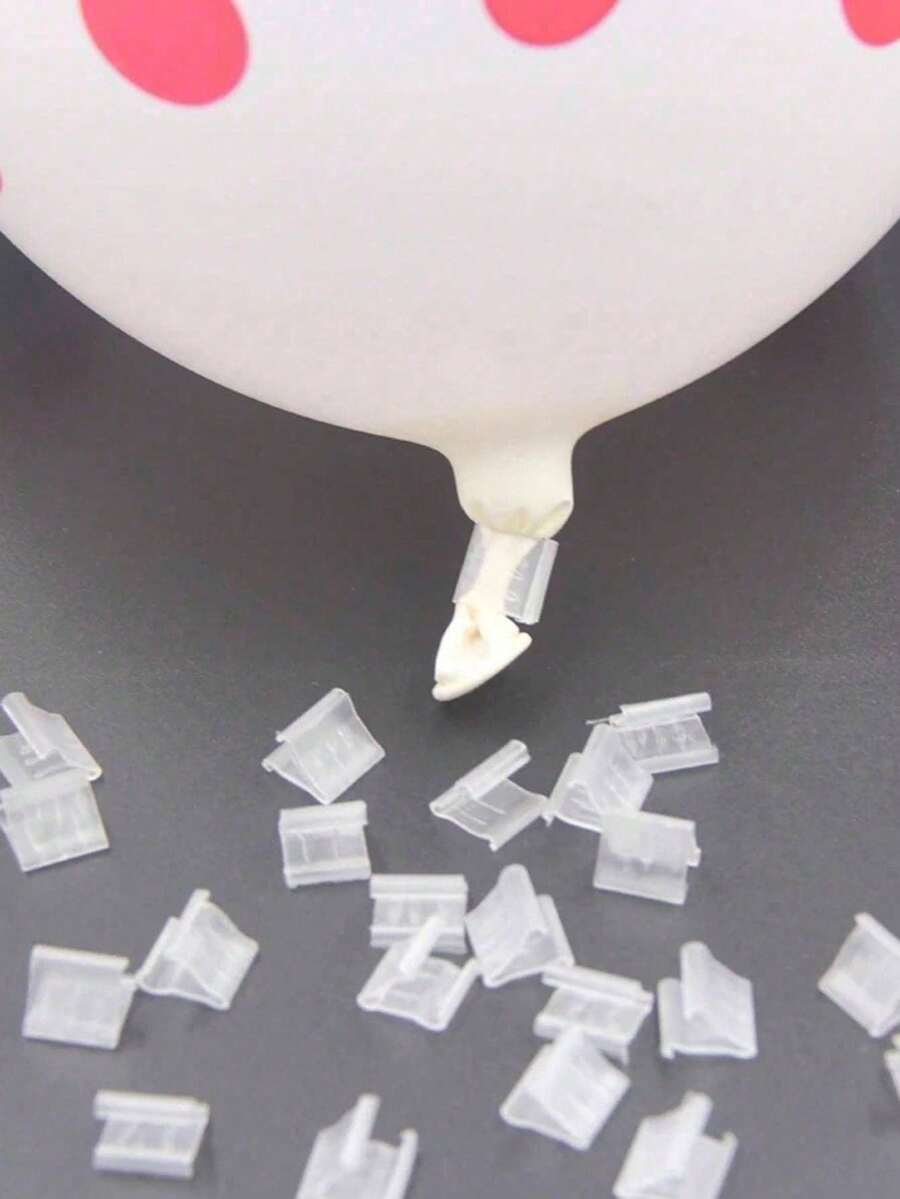 50/100/600pcs Latex Balloon Sealing Clip, V-Shaped Balloon Clip, Wedding Balloon Clip, Party Balloon Clip - Multicolor - View 1