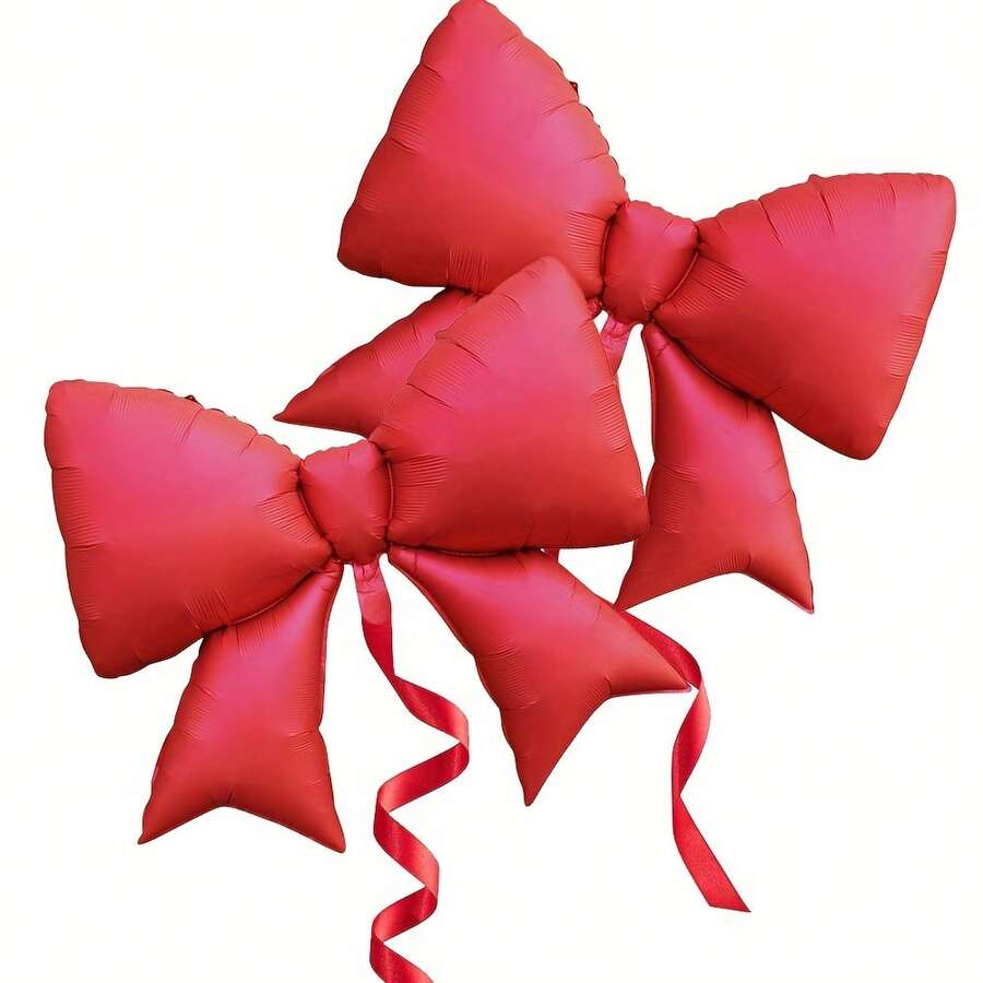 2/6 quả bóng bay nơ đỏ khổng lồ, đồ trang trí tiệc sinh nhật cho phụ nữ, bóng bay lá nơ, đồ trang trí tiết lộ giới tính | Đồ trang trí sinh nhật nơ đỏ | Đồ trang trí theo chủ đề nơ - Đỏ - Xem 1