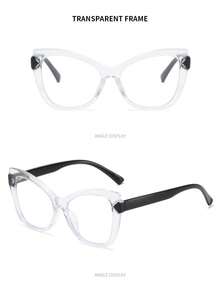 Leopard Print Frame Eyeglasses, Suitable For Daily Wear - Clear - View 4