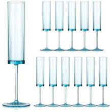 可重复使用的 5.5 盎司亚克力条纹香槟杯，坚固耐用的高脚杯，现代而优雅，适合婚礼、周年纪念、圣诞节、生日派对