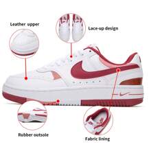 Nike Tenis para mujer GAMMA FORCE Blancos Zapatos casuales Livianos Transpirables Tenis deportivos FQ8877-100