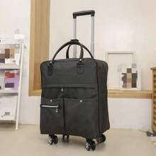 2-Piece Multifunctional Travel Bag Set, Foldable Wheeled Luggage Set - Includes Rolling Suitcase And Handbag, Spacious Rolling Luggage Bag With Sturdy Handle And Convenient Handbag, Retractable Handle, 4 Rotating Wheels - Perfect Companion For Outings, Travel, Camping, Adventure
