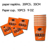30pcs/Set Party Disposable Paper Napkins, Cups, 6 Colors (20pcs Napkins, 10pcs Cups), Suitable For Theme Parties, Gatherings, Daily Use, Home