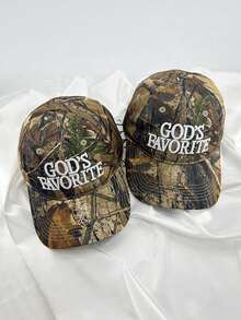Vintage Camo Baseball Cap, Women's 3D Embroidery Print Street Snapback Hat, Cool Unisex Cap - A - View 13
