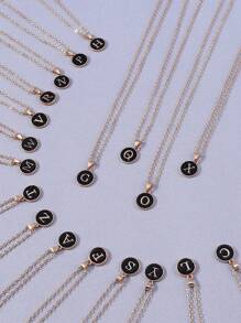 Fashionable A-Z 26 Letter Necklace, Exquisite Initial Name Clavicle Chain Necklace, Women's Fashion Jewelry Collar Gift, Great For Mother's Day