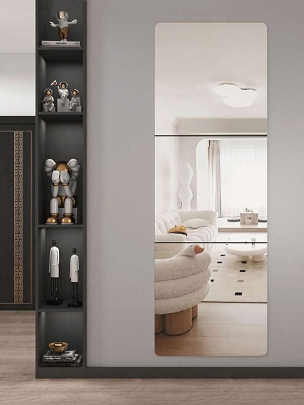 2/4/8pcs Of Square Mirror Wall Stickers, 2mm Thick Acrylic Material 3D Mirror Wall Tiles, Suitable For Living Room, Bedroom, Kitchen, Bathroom.