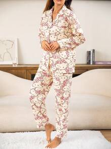 Sanrio 1 套日式风格卡通长袖睡衣女士睡衣套装