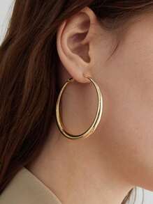 1 Pair Minimalist Luxurious Elegant Fashion Hoop Earrings, Suitable For Evening Party, Festival Gifts