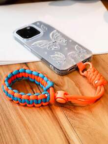 1 pieza Cordón ajustable para teléfono móvil, cuerda corta tejida a mano, anti-robo y anti-caída, funda universal duradera para teléfono móvil - Correa corta para teléfono móvil - Ver 11