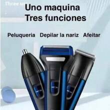 Maquina de afeitar eléctrica 3 en 1 portátil para hombres, rasuradora , afeitadora eléctrica, afeitadora en seco en húmedo para hombres, maquinilla de afeitar inalámbrica, con recortadora desplegable